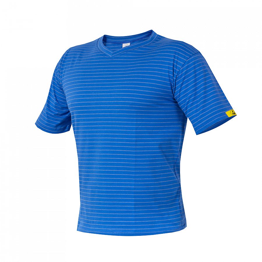 Tričko PXT Antistatic wear stř.modré kr.rukáv "V" 160 g/m2, vel. XXXL - Obrázek Tričko PXT Antistatic wear stř.modré kr.rukáv "V" 160 g/m2, vel. XXXL - Obrázek